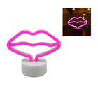 Lip Shaped Led Neon Signs With Stand