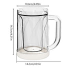 Food Grade Clear Plastic Double Wall Frozen Beer Mug(Ocean)