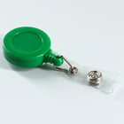 Retractable Round Badge Reel Holder W/ Alligator Clip