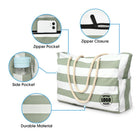 Large Waterproof Zipper Beach Tote