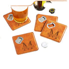 Leather Coaster Bottle Opener