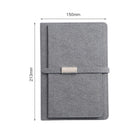 A5 Pu Leather Journal With Magnetic Buckle And Card Holder