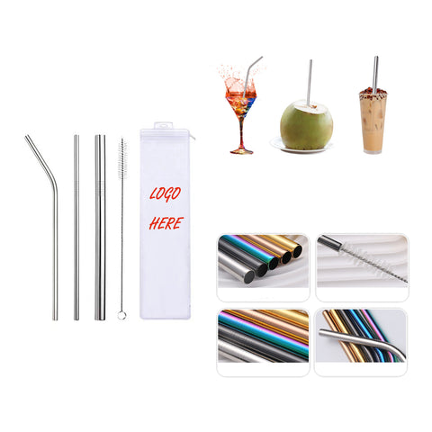 Stainless Steel Reusable Straw Set