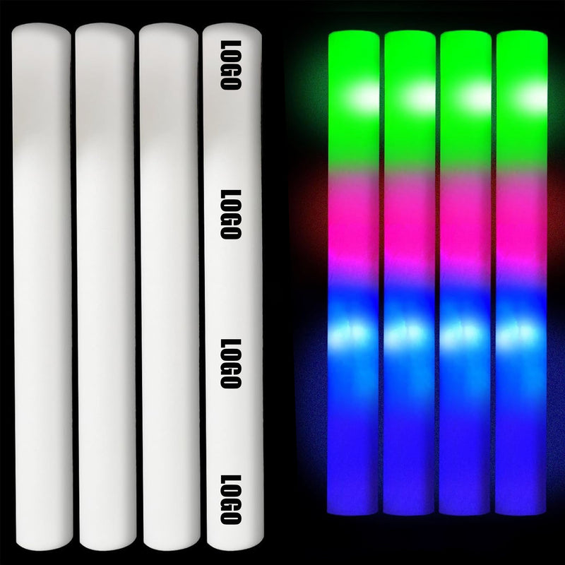 Led Foam Sticks Glow Batons With 3 Modes Flashing Effect