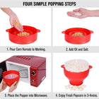 Collapsible Silicone Microwave Popcorn Bowl