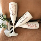 White Plastic Champagne Glass