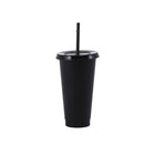 Lidded Plastic Tumbler With Straw