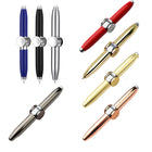 Twist Action Fingertip Gyro Ballpoint Pen With Led