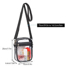 PVC Clear Crossbody Bag Messenger Bag Stadium Approved