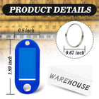 Key Tags With Split Ring Label Window