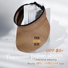 Women's Straw Beach Sun Hat UPF 80+