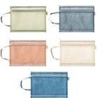 A4 Zipper Nylon Mesh Double Layer Document Folder File Bag
