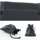 Pu Leather Black Drawstring Pocket