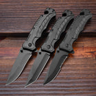 Tactical Folding Knife With Belt Cutter