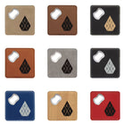 PU Leather Drink Coaster with Bottle Opener