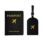 Leather Passport Holder Cover And Luggage Travel Bag Tag Set