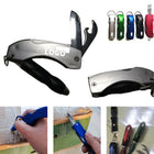 4 In 1 Keychain With Pen, Led, Opener And Knife
