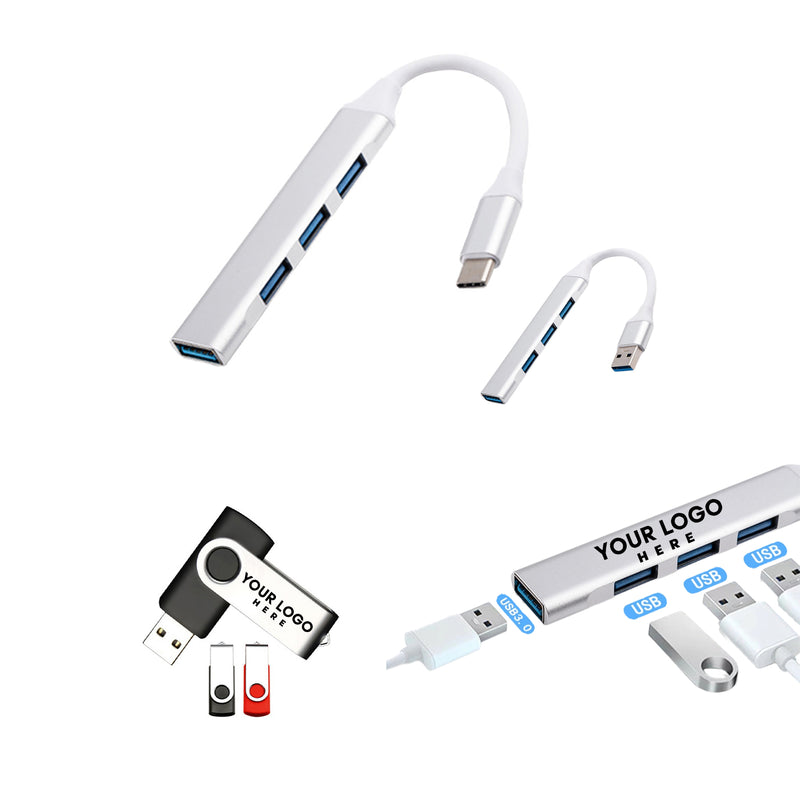 USB C Docking Station with USB Flash Drive