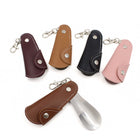 Foldable Shoehorn Keychain PU Leather Shoe Helper Keyring