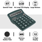 Solar Battery Dual Power Electronic Calculator