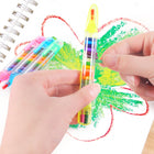 20 Colors Stackable Kids Paint Sticks Crayons Drawing Pens