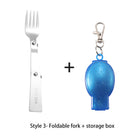 Portable Stainless Steel Foldable Spoon With Plastic Case
