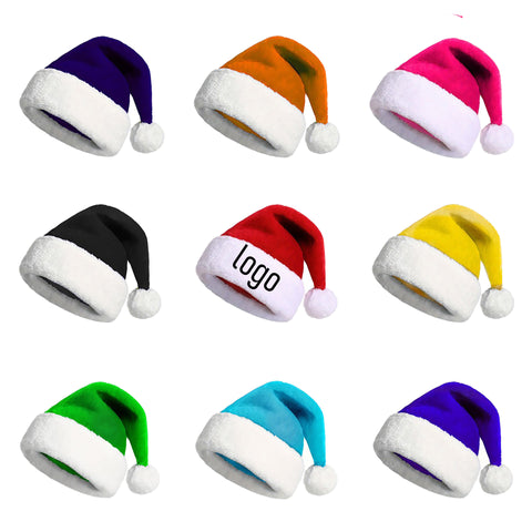 Colorful Thickened Cuffed Xmas Decoration Hats