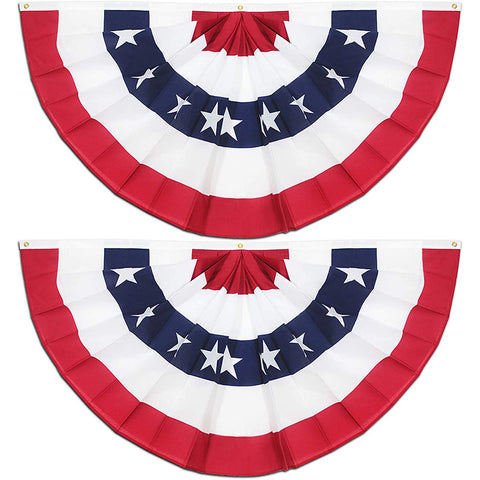 Us Fan-Shaped Bunting Flag