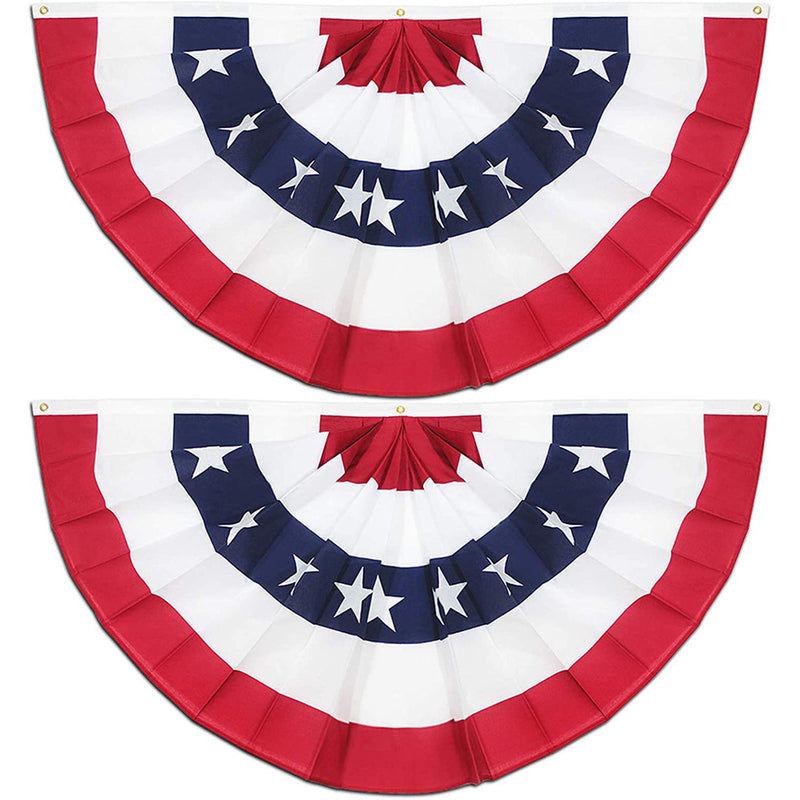Us Fan-Shaped Bunting Flag