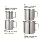 4Pcs Stackable Stainless Steel Camping Cups