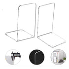Clear Acrylic Bookend Set 4Pcs