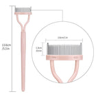 Stainless Steel Arc Eyelash Comb Eyebrow Brush