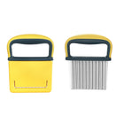 Stainless Steel Crinkle Cutter Knife With Protective Cover