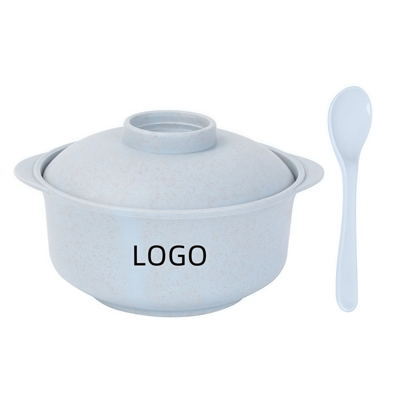 3-Piece Wheat Straw Soup Bowl And Utensil Set