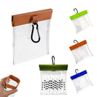 Transparent Auto-Closing Golf Tee Pouch with Carabiner