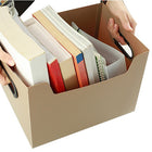 Side Handle Portable Open Desktop Plastic File Storage Box
