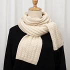 Solid Color Knitted Scarf for Autumn Winter