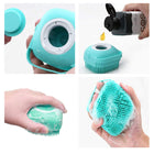 Pet Grooming Bath Massage Brush With Soap And Shampoo Dispenser