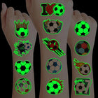 Glow In The Dark Soccer Temporary Tattoos