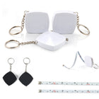 Square 2-Meter Steel Tape Measure Keychain