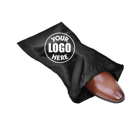 Satin Fabric Travel Shoe Bag With Drawstring