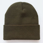 Cuffed Knit Beanie with Patch