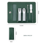 4PCS Stainless Steel Nail Clipper Set With Leather Case