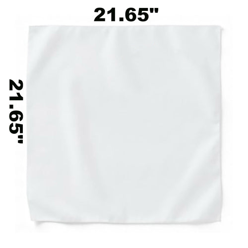 22" X 22" Custom Full Color Cotton Head Scarf