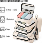 8-Stress-Free Travel Packing Cube Set With Breathable Mesh