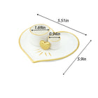 Multi-Functional Ceramic Heart-Shaped Palo Santo And Sage Incense Tray