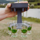 6 Shot Glass Dispenser & Holder With 6 Cups Set