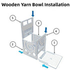 All in One Wooden Yarn Bowl for Multi Knitting Tool