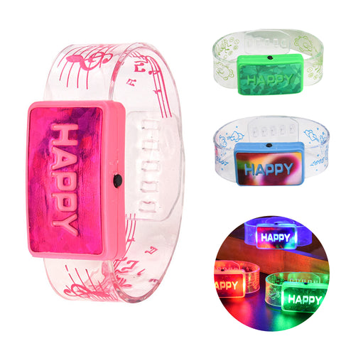 LED Luminous Bracelet Happy Flashing Wristband