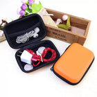 Portable EVA Data Cable Earphone Storage Zipper Bag